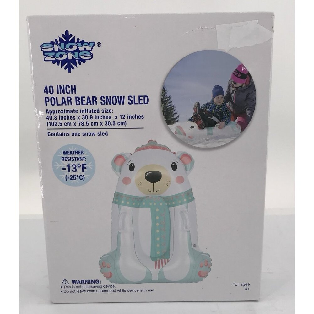 Snow Zone Polar Bear Snow Sled‎ 40.3" x 30.9" x 12" Weather Resistant